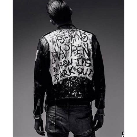 g eazy ysl leather jacket|G-Eazy dark out jacket.